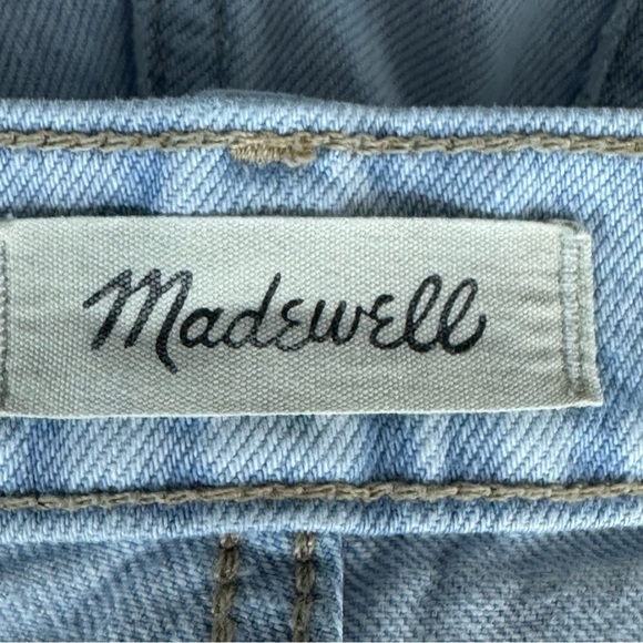 Madewell size 24 Relaxed Mid-Length Denim Shorts Distressed Arnham Wash - Picture 8 of 13